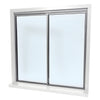Sliding Daisy window kit D1041AXX3648 - 36x48 satin anodized frame with two 1/4" clear tempered sliding glass panels.