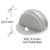 CRL Satin Chrome Floor-Mount Low-Profile 3/32" Base Dome Door Stop