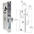CRL 31/32" Narrow Stile Hook Latch Deadlock - Glass Door Lock