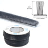 Gray woven pile weatherstripping on spool, water-resistant polypropylene backing, 0.25" pile, SKU A11425B