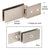 CRL Brushed Nickel Light-Duty Frameless Cabinet Hinge - Square Corner