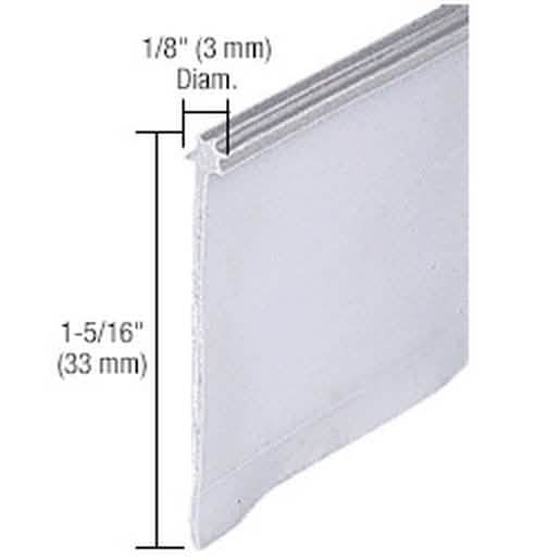 CRL 36" Gray Shower Door Vinyl "Star Tip" Sweep - Durable, water-resistant seal.