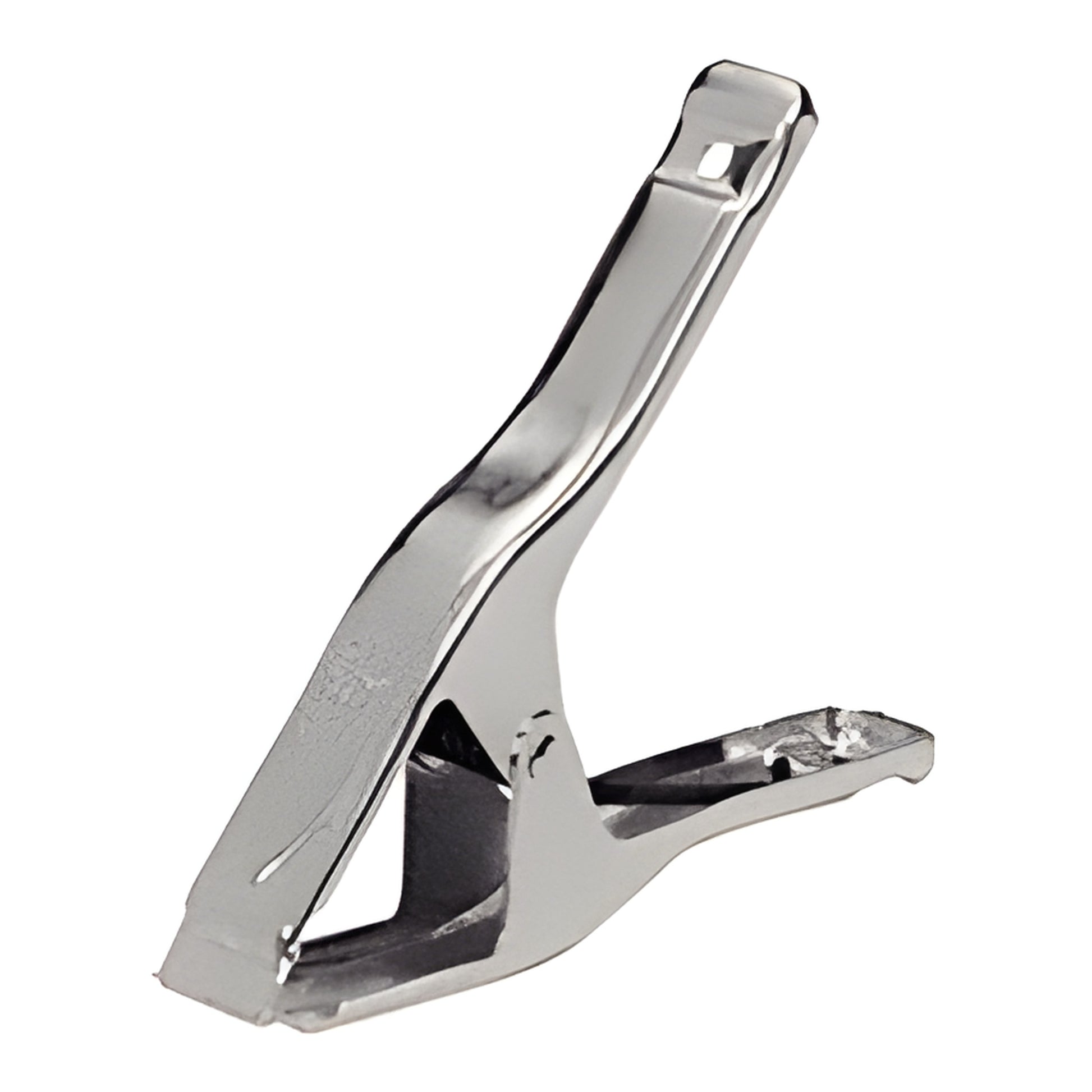 Bright plated steel spring clamp JC3202, 6 in length, 2 in jaw opening, angled handles, optional vinyl tips