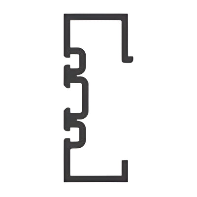 CRL-U.S. Aluminum 1/4 in Structural Silicone Glaze Adapter KYNAR 24'2