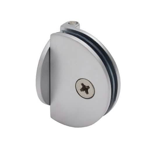"CRL Satin Chrome Half Round Light Duty Frameless Shower Door Hinge - Sleek & Durable Desi