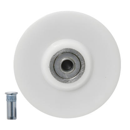 CRL REPS5N 2.5 in nylon replacement wheel, white round-profile roller with ball-bearing hub