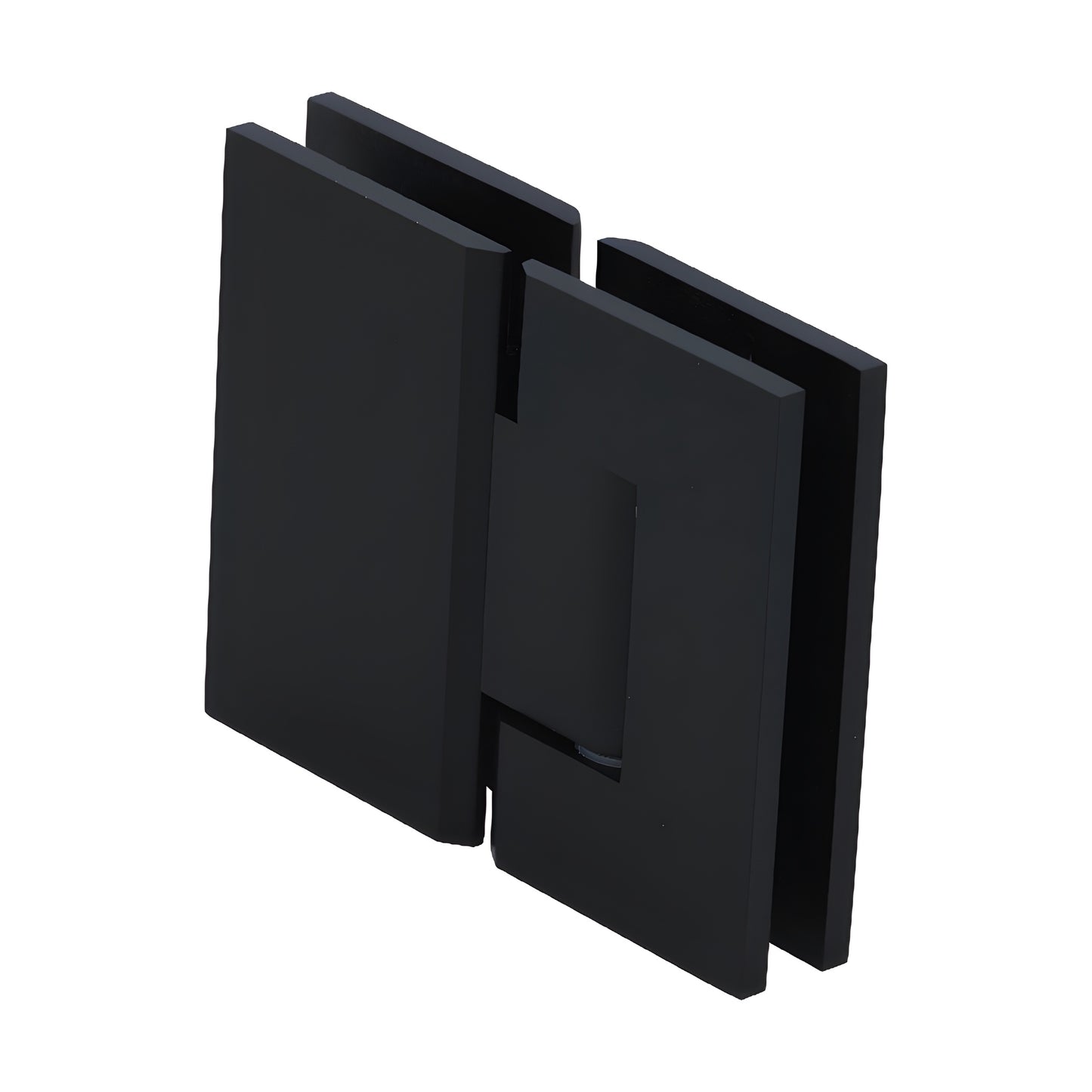 GEN1800RB Geneva glass-to-glass shower hinge, oil rubbed bronze brass finish, square profile, 180 self-centering.