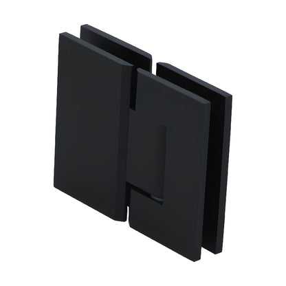 GEN1800RB Geneva glass-to-glass shower hinge, oil rubbed bronze brass finish, square profile, 180 self-centering.