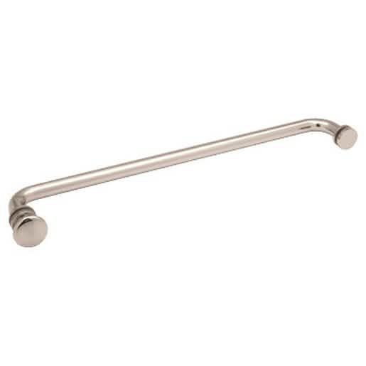 CRL Polished Nickel 18" Towel Bar with Traditional Knob - Elegant Bathroom Accessory