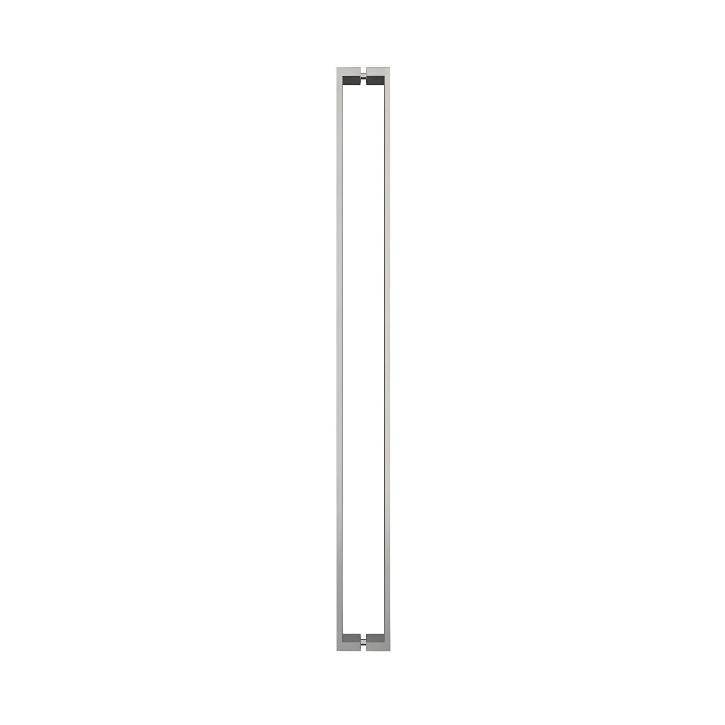 HPH48UBS U-style brushed stainless steel rectangular shower door handle, back-to-back mount for 3/8 glass