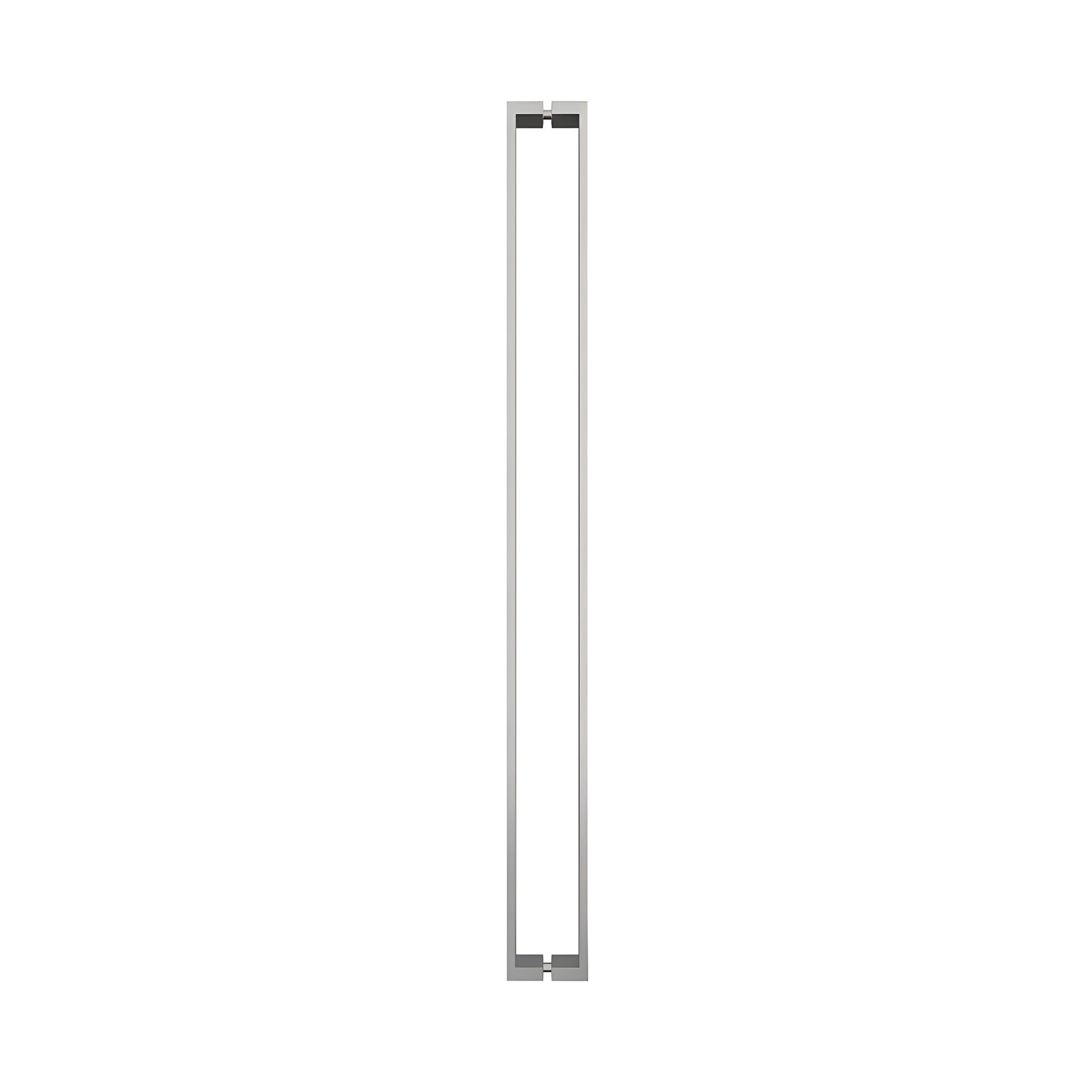 HPH48UBS U-style brushed stainless steel rectangular shower door handle, back-to-back mount for 3/8 glass