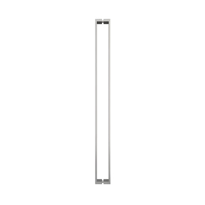 HPH48UBS U-style brushed stainless steel rectangular shower door handle, back-to-back mount for 3/8 glass
