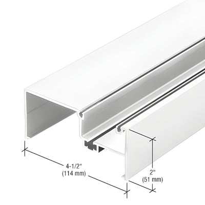 CRL-U.S. Aluminum Open Back Vertical Mullion, Thermally Improved, White KYNAR® Paint - 24'-2"