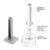 CRL 135° Silver AWS Steel Stanchion for Rectangular Center Posts
