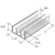 CRL Clear 1-1/4 in Sliding Glass Shower Door Bottom Guide