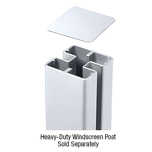 HDPC1M mill aluminum cap for 180 center or end heavy-duty rectangular post, square top.