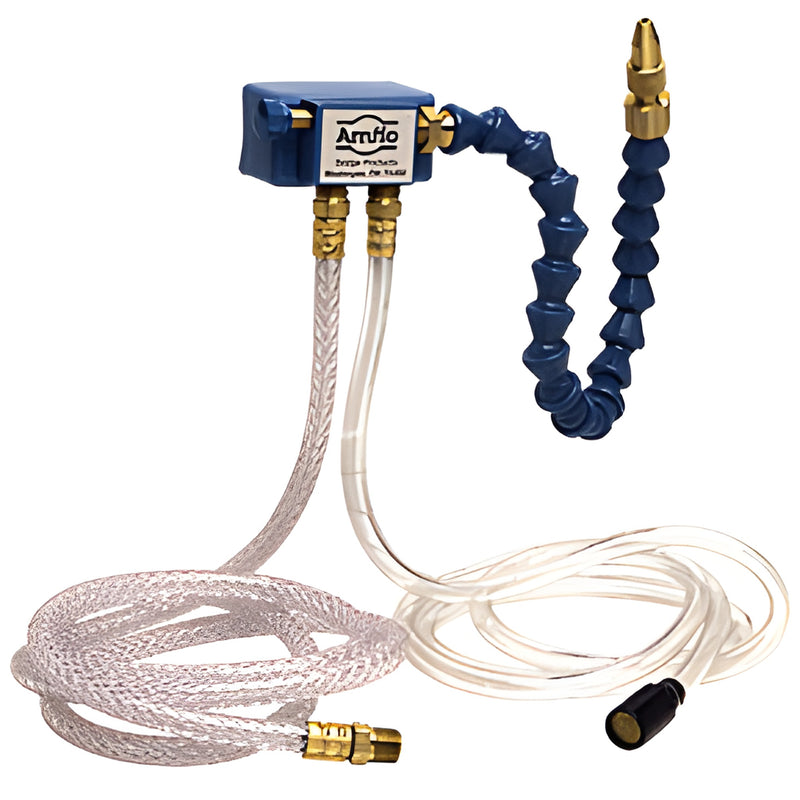 MCU270 mist coolant unit - blue magnet base with swivel flexible nozzle, air and fluid tubing, siphon hose
