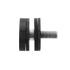 Matte black replacement cap/stud washer for commercial glass door pulls, 1-1/4 in cap, fits 3/8-3/4 in glass