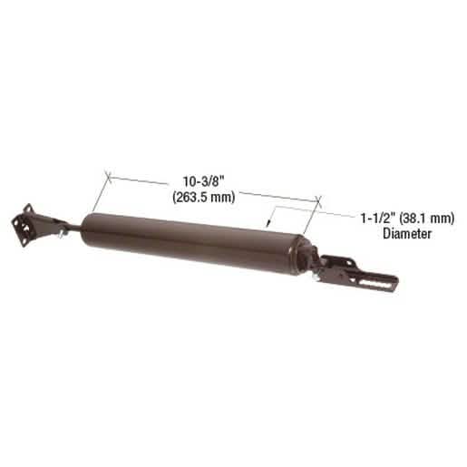 CRL Chocolate Brown Heavy-Duty Storm Door Pneumatic Closer for secure, smooth closure.