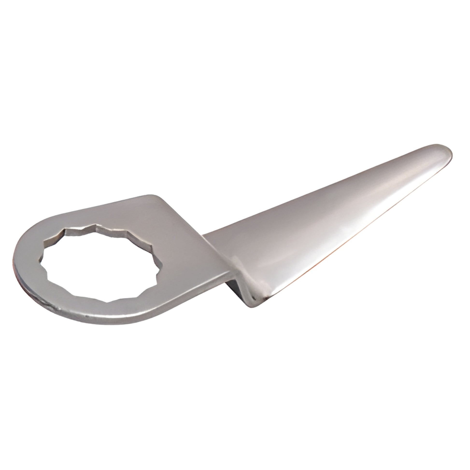 Fein 2.5in straight oscillating cut-out blade, tempered steel with 12-sided mount (SKU 2011222)