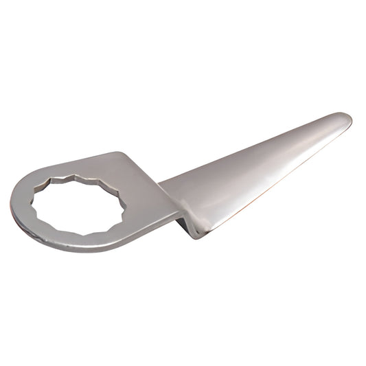 Fein 2.5in straight oscillating cut-out blade, tempered steel with 12-sided mount (SKU 2011222)