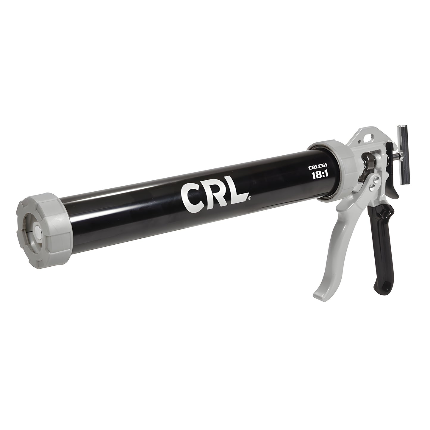 CRL CRLCG1 18:1 black sausage caulk gun with rotating barrel, zinc-alloy handle for cartridges and sausage packs