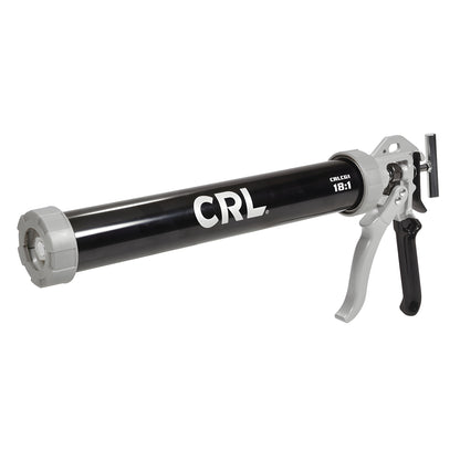 CRL CRLCG1 18:1 black sausage caulk gun with rotating barrel, zinc-alloy handle for cartridges and sausage packs