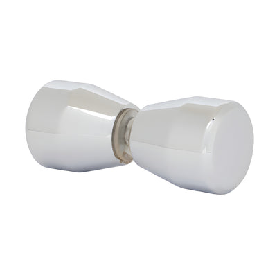 CRL Polished Chrome Bow-Tie Back-to-Back Shower Glass Door Knobs
