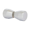 CRL SDK109CH bow-tie back-to-back glass door knob, polished chrome brass, 1-1/4 in diameter