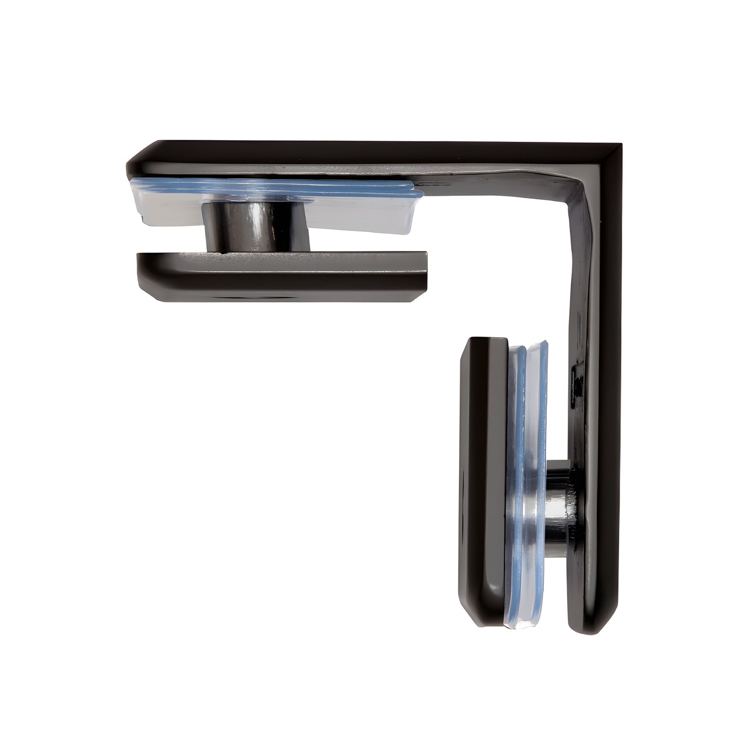BGC900RB oil-rubbed bronze beveled 90 glass-to-glass clamp for 3/8-1/2 tempered glass, solid brass.