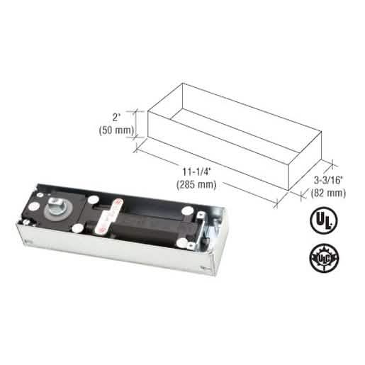 Dormakaba BTS75VBF Door Closer Body, Adjustable Spring Power, Cement Case, 90º Hold Open