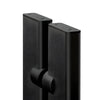 LAT34FLP48BLS: Latitude 34 double-sided flush-mount rectangular door pull, black stainless finish.