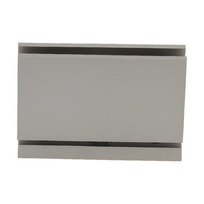 Satin nickel top-and-bottom pivot hinge (Senior Cardiff) for 1/2" tempered glass, brass construction, self-centering.