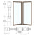 CRL-U.S. Aluminum 250T Narrow-Stile Thermal Entrance Pair - No Prep