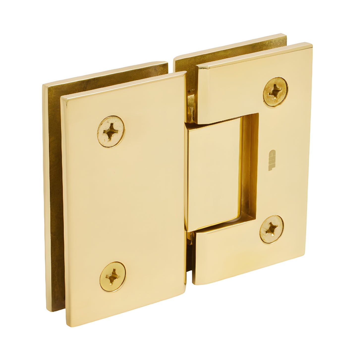GEN180BR polished brass Geneva glass-to-glass self-centering hinge for 8-12mm tempered glass