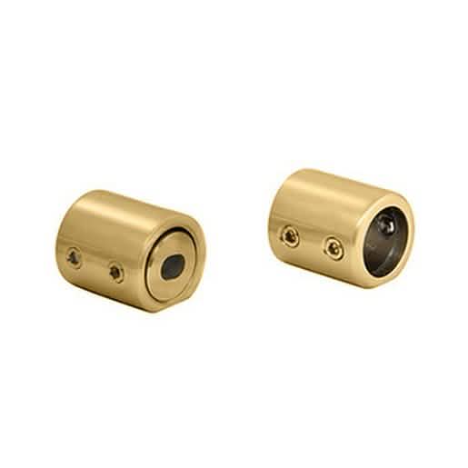 Satin Brass 180º Crescent Sliding System for sleek, modern door solutions.