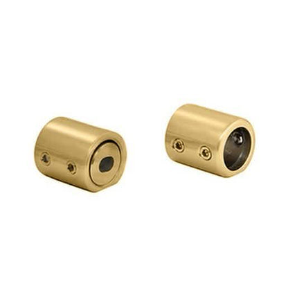Satin Brass 180º Crescent Sliding System for sleek, modern door solutions.