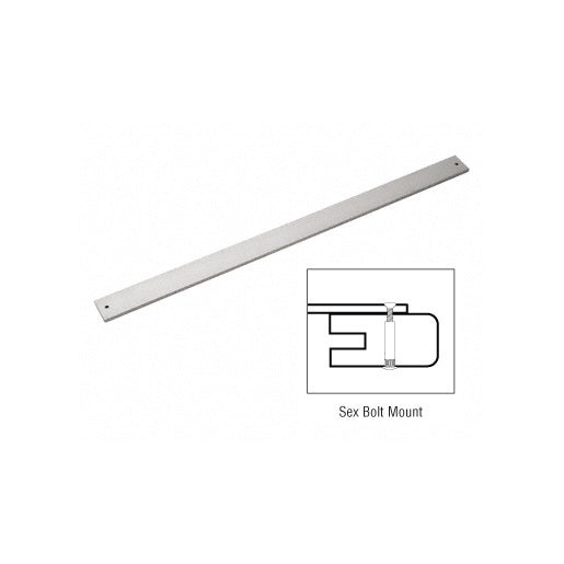 CRL 36" Satin Aluminum Door Bumper Bars for Commercial Use