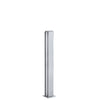 Satin anodized aluminum square partition post with U channel for 1/4" glass and base plate. SKU D990A16C