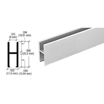CRL Satin Anodized Aluminum H-Bar for Sliding Door Tracks
