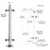 CRL 316 Polished Stainless 36 in Glass Railing 90 Degree Corner Kit