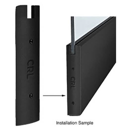 CRL Matte Black 10" Square End Cap for Sidelite Rail - Sleek finish, durable design.
