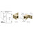 CRL Brushed Bronze Left-Hand Wall-Mount Sleeve-Over Glass Clamp