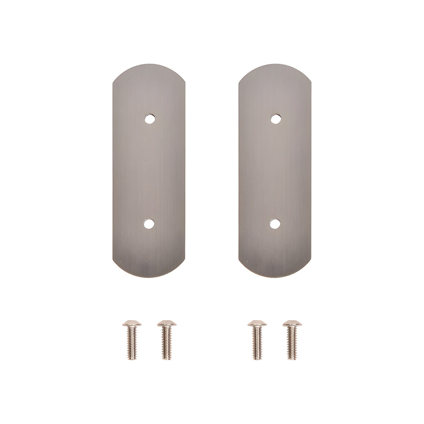 LAT34ECTRKBS brushed stainless wall-end track end caps, set of 2 with mounting screws for Latitude 34 sliding door track