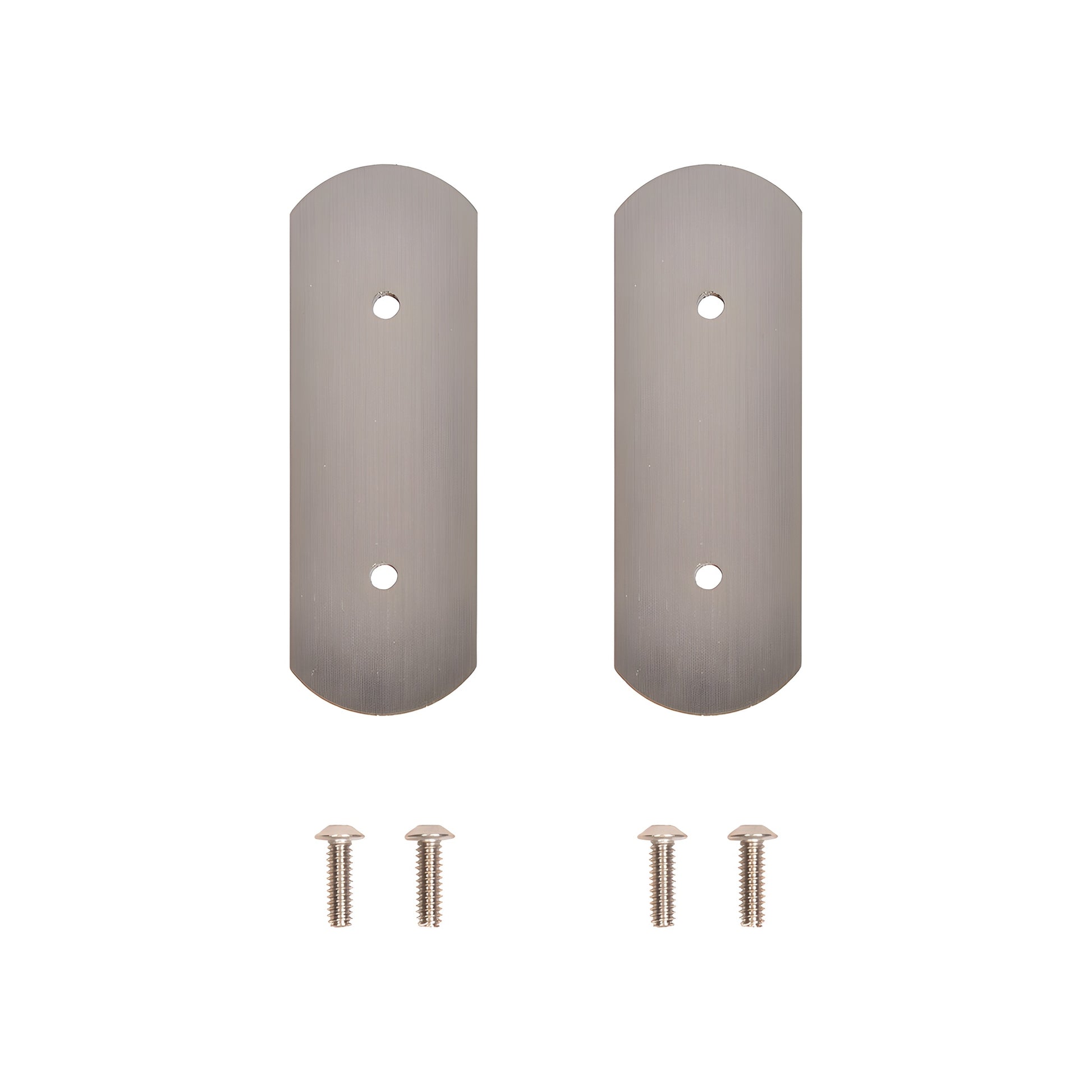 LAT34ECTRKBS brushed stainless wall-end track end caps, set of 2 with mounting screws for Latitude 34 sliding door track