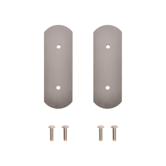 LAT34ECTRKBS brushed stainless wall-end track end caps, set of 2 with mounting screws for Latitude 34 sliding door track