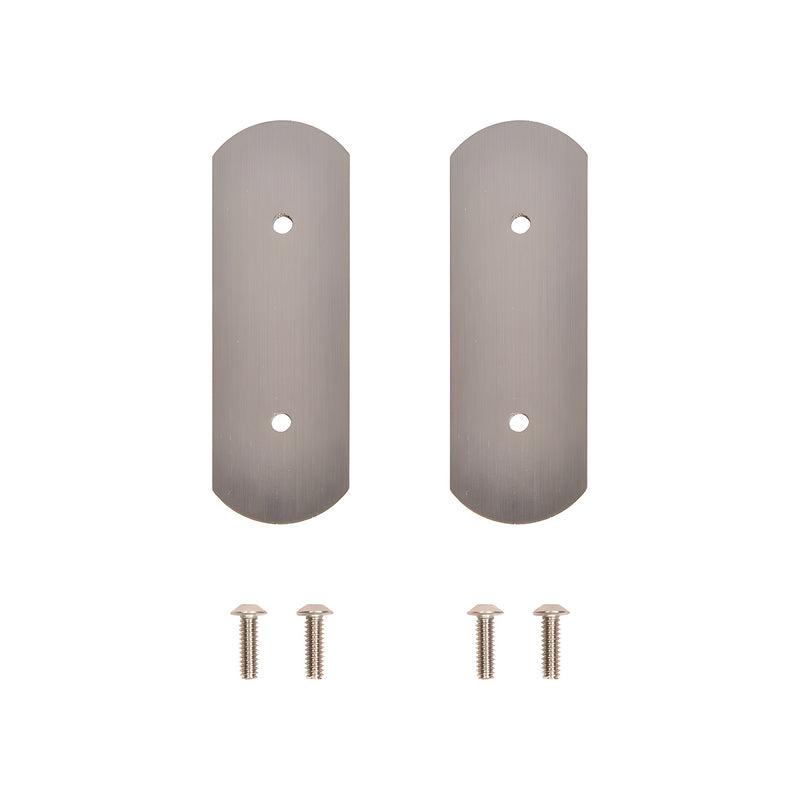 LAT34ECTRKBS brushed stainless wall-end track end caps, set of 2 with mounting screws for Latitude 34 sliding door track