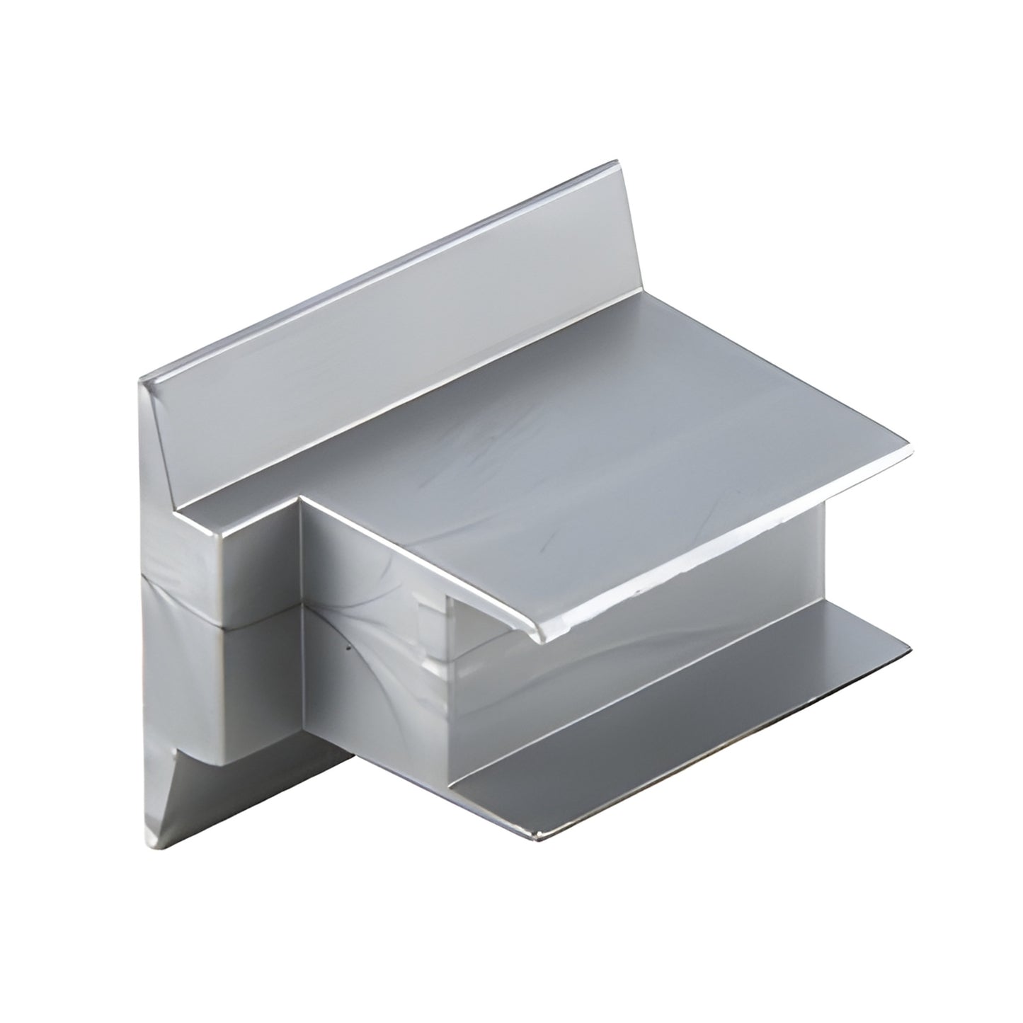 Mill-finish injected-molded end dam, SKU HD475 - water-control profile for captured mullions with included lockset.