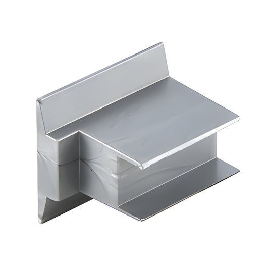 Mill-finish injected-molded end dam, SKU HD475 - water-control profile for captured mullions with included lockset.