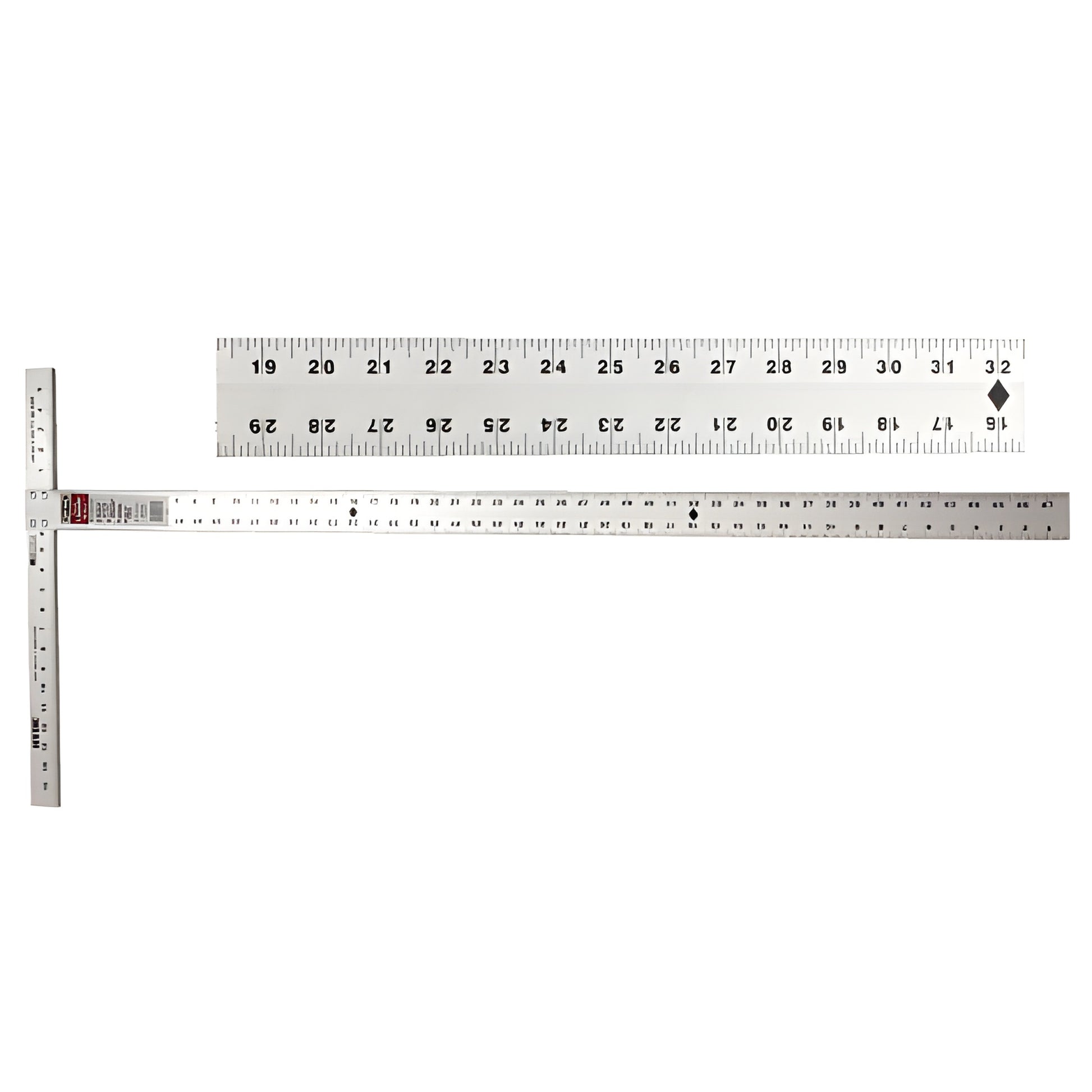 GS48 48-inch anodized aluminum offset T-square with 2" blade and 22.5" T-head, four-rivet construction